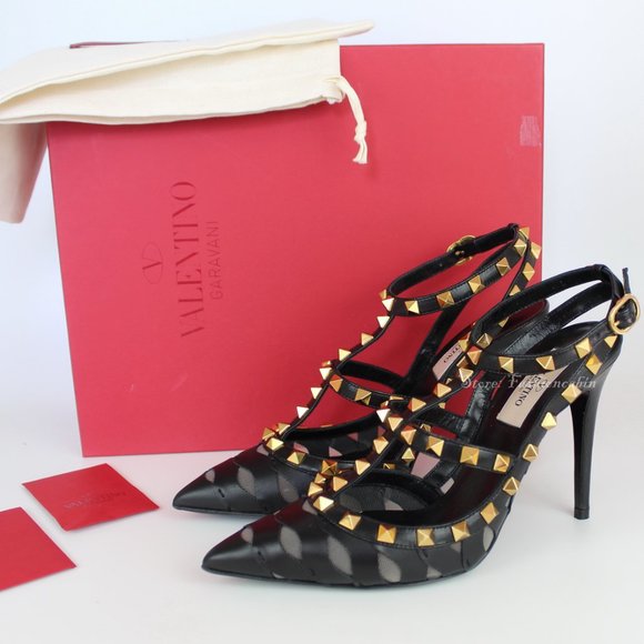 NEW VALENTINO GARAVANI Rockstud Leather Pumps - Picture 2 of 16